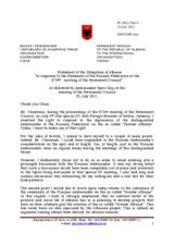 Statement by the Delegation of Albania in response to a statement delivered by the Russian Federation (PC.DEL/721/11) at the 872nd plenary (special) meeting of the Permanent Council on 4 July 2011