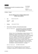 Journal de la séance spéciale du Conseil permanent (869ème séance plénière)