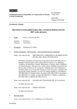 Diario de la Sesión extraordinaria del Consejo Permanente (865ª Sesión plenaria)