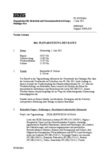 Journal der 864. Plenarsitzung des Ständigen Rates