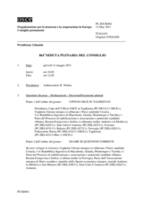 Giornale della 861a Seduta plenaria del Consiglio permanente