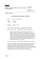 Diario de la 861ª Sesión plenaria del Consejo Permanente 