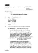 Журнал 875-го пленарного заседания Постоянного совета