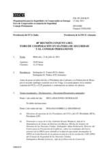 Diario de la 48ª Reunión conjunta del Foro de Cooperación en materia de Seguridad y del Consejo Permanente 