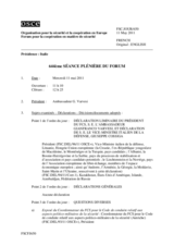 Journal de la 644ème séance plénière du Forum