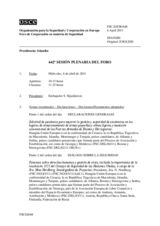 Diario de la 642ª Sesión plenaria del Foro de Cooperación en materia de Seguridad  