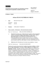 Journal de la 641ère séance plénière du Forum