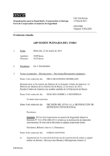 Diario de la 640ª Sesión plenaria del Foro de Cooperación en materia de Seguridad  
