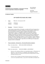 Diario de la 639ª Sesión plenaria del Foro de Cooperación en materia de Seguridad  