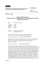 Journal de la 636ème séance plénière du Forum