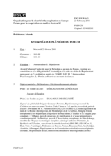Journal de la 637ème séance plénière du Conseil