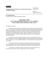 Decisione N.1001 del Consiglio permanente