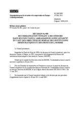 Décision No. 999 du Conseil permanent