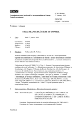 Journal de la 848ème séance plénière du Conseil