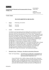 Journal der 876. Plenarsitzung des Ständigen Rates 