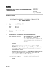 Giornale della 877a Seduta speciale del Consiglio permanente