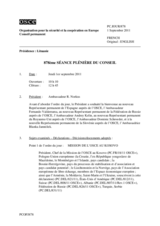Journal de la 878ème séance plénière du Conseil