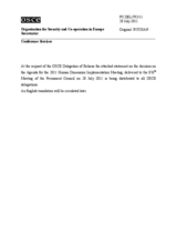 Выступление заместителя Постоянного представителя Республики Беларусь при ОБСЕ Д.Сидоренко - О проекте решения по повестке дня Ежегодного совещания по человеческому измерению