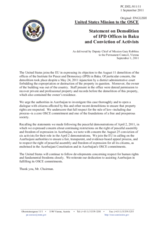 Statement by the Delegation of the United States on the human rights, fundamental freedoms and the rule of law in Azerbaijan