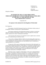 Statement by the Delegation of Belarus in response to the statement by the Delegation of Switzerland, also on behalf of San Marino, Norway and Andorra, on the death penalty in Belarus
