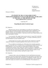 Statement by the Delegation of Belarus on the death of the Polish politician Mr. Andrzej Lepper