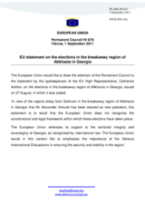 Statement by the Polish Presidency of the Council of the European Union on the elections in the breakaway region of Abkhazia in Georgia, held on 26 August 2011