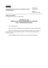 Décision No. 988 du Conseil permanent