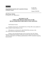 Permanent Council Decision No. 987