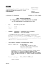 Journal de la 49ème séance commune du Forum pour la coopération en matière de sécurité et du Conseil permanent