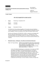 Journal der 879. Plenarsitzung des Ständigen Rates 