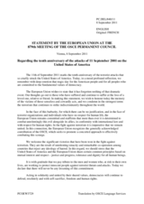 Statement by the Polish Presidency of the Council of the European Union on the 10th anniversary of the terrorist attacks in the United States of America on 11 September 2001