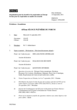 Journal de la 655ème séance plénière du Forum