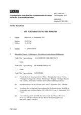 Journal der 655. Plenarsitzung des Forums