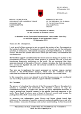 Statement by the Delegation of Albania on the situation in northern Kosovo