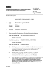 Diario de la 656ª Sesión plenaria del Foro de Cooperación en materia de Seguridad