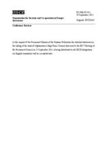Выступление Постоянного представителя Российской Федерации А.В.Келина - В связи с убийством Бархануддина Раббани
