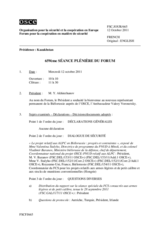 Journal de la 659ème séance plénière du Forum