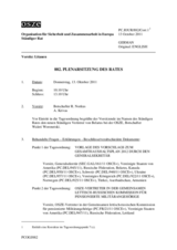 Journal der 882. Plenarsitzung des Ständigen Rates 