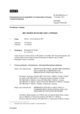 Diario de la 882ª Sesión plenaria del Consejo Permanente 