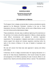Statement by the Polish Presidency of the Council of the European Union on freedom of assembly and expression in Belarus