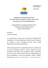 Opening Remarks by Amb. Renatas Norkus, Chairperson of the Permanent Council