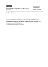 Выступление Постоянного Представителя Кыргызской Республики при ОБСЕ Л.Иманалиевой