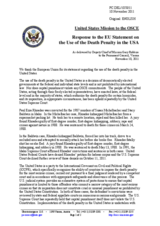 Statement by the Delegation of the United States in response to the statement by the Polish Presidency of the Council of the European Union on the death penalty in the United States of America 