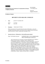 Giornale della 888a Seduta plenaria del Consiglio permanente