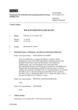 Journal der 890. Plenarsitzung des Ständigen Rates 