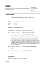 Giornale della 890a Seduta plenaria del Consiglio permanente