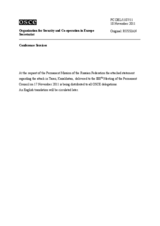 Выступление Постоянного представителя Российской Федерации при ОБСЕ А.В.Келина - О террористическом акте в Казахстане