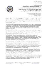 Statement by the Delegation of the United States on human rights and the rule of law in Belarus