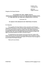 Statement by the Delegation of the Russian Federation on the freedom of the media in the Russian Federation