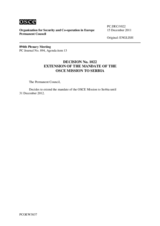 Permanent Council Decision No. 1022